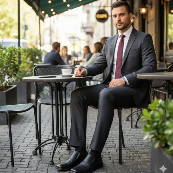 Kenneth Cole Dress Shoe Black Leather Men's 9.5 - Picture 5 of 7